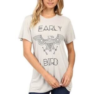 Show Me Your Mumu Women's Size Small Early Bird Oliver Graphic Tee